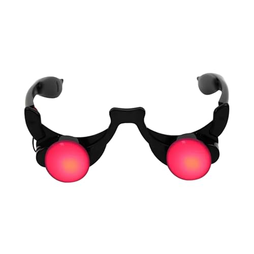 Genérico Gafas de luz de Halloween,Gafas de luz de Halloween | Gafas LED con ojos rojos brillantes - Gafas LED de ojos brillantes rojos aterradores, gafas LED festivas de Halloween, gafas brillantes,