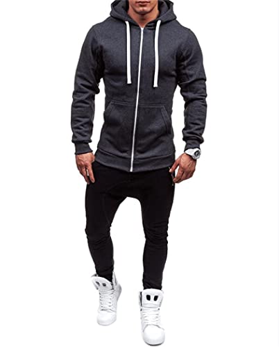 lonwick Men Fashion Zip Up Sweater Man's Hoodie Jacket Hooded Sweatshirts Pullover Shirts with Pockets3