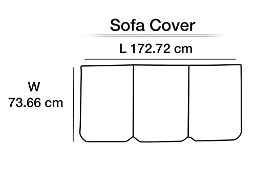 Image of The Furnishing Tree Cotton Floral Knitted Pattern 6 Pieces 3 Seater Sofa Cover Set White