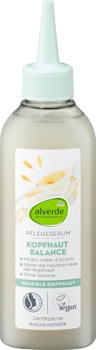 alverde NATURKOSMETIK Sérum para el cabello - Equilibrio para el cuero cabelludo, 150 ml, para cabello normal o fino, cosmética natural certificada