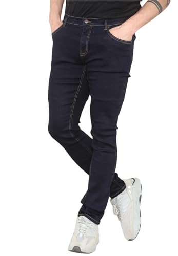 MYT Mens Skinny Fit Jeans Slim Leg Flex Denim Pants Trousers Indigo 34W x 32L