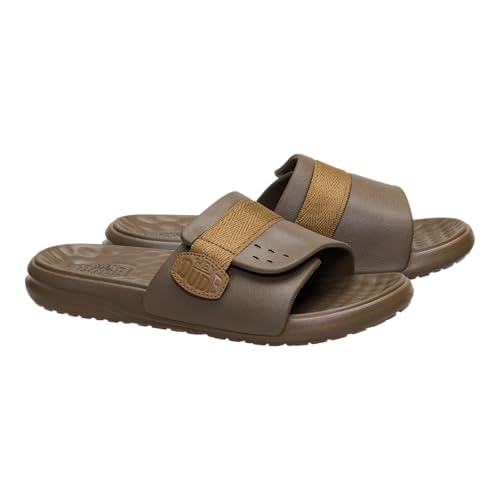 HEYDUDE Men's Wave ALT Slide, Teak Brown, Size 8 - image 2