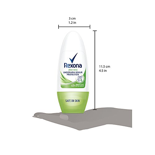 Rexona Aloe Vera Underarm Odour Protection Roll On for Unisex, 50ml (Pack of 2)