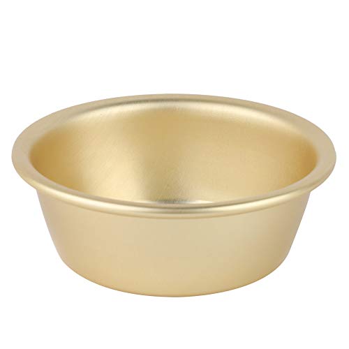 Olla de aluminio amarilla con doble asa, resistente y artesanal miniatura 4
