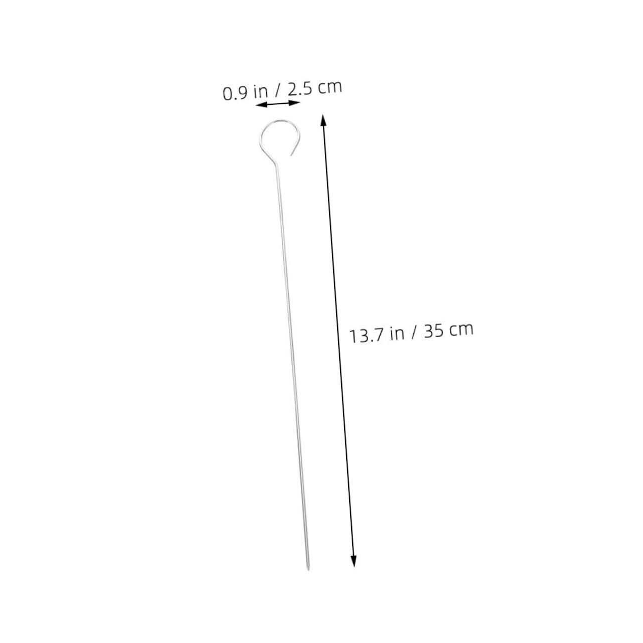 Parliky 25PCS Durable Reusable Grilling Sticks for Meat Vegetables and Fruits Easy to Clean Fondue Skewers for Outdoor Cooking and Family Gatherings