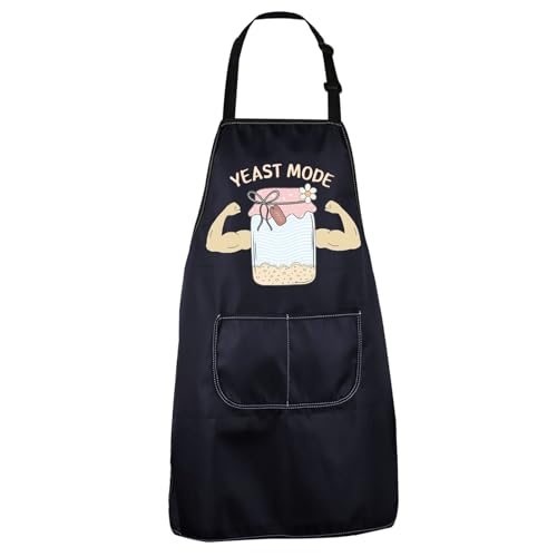 Cenwa Funny Baking Apron Bread Maker Gift Yeast Mode Adjustable Chef Apron Baking Pun Gift For Baker (Yeast Mode Apron)