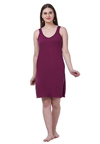 Image of Splash Cotton Rich Camisole Slip for Women| Long Kurti Slip /Suit Slip /Camisole Slip Knee Length - 139