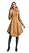 QZUnique Long Trench Pea Coat for Women - Wool Winter Trench Coat Goth Lapel Peacoat Outwear Thick Hood Pea Jacket Trenchcoat