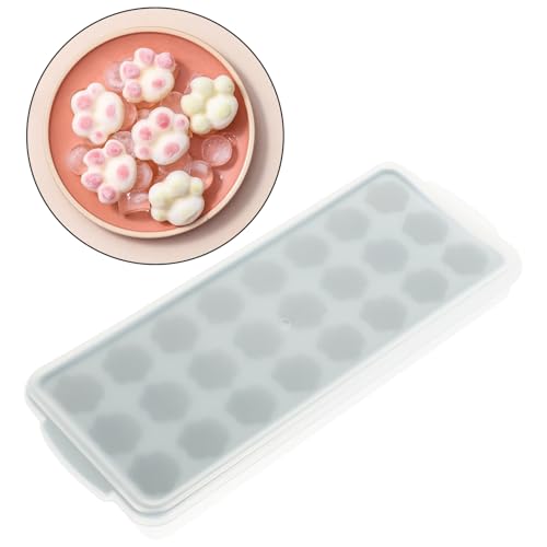 Bandeja de silicona para cubitos de hielo con tapa miniatura 3