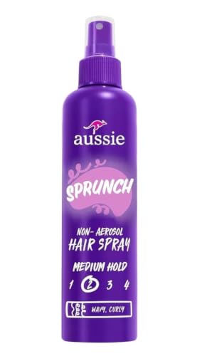 Aussie Sprunch Non-Aerosol Hair Spray for Curly Hair and Wavy Hair 251 ml (Pack of 1)