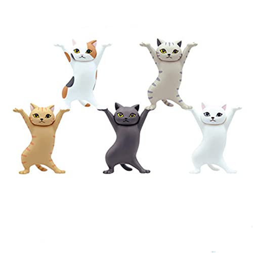 KEHANG 5-Piece cat Decoration Pen Holder, Suitable for Home and Office Decoration, Cute cat Creative Japanese Funny Toy