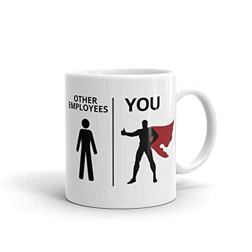 Buy HUMWE Ceramic Other Employees Vs You Microwave Dishwasher Safe Cup