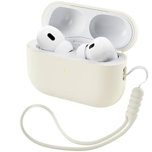 ORNARTO Compatibel met AirPods Pro 2 Case (2022) Beschermende vloeibare siliconen hoes voor AirPods Pro 2e generatie met lanyard zachte huid voorkant LED zichtbare siliconen hoes – Starlight