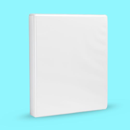 Amazon Basics 3-Ring Binder, 1-Inch - White 1 Pack - Thumbnail 4