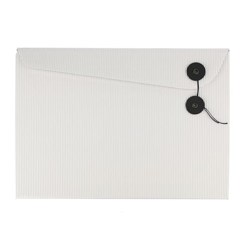 smart by Leviatan Smart Cardboard Portfolio Folders 6-Piece, Folder with Strap Closure for Safe Storage and Transport