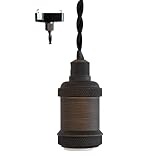 Ampoule ペンダントライト 照明 おしゃれ E17 1灯 照明器具 電球別売 アンティークブラック LED Rizatta リゼッタ 1P