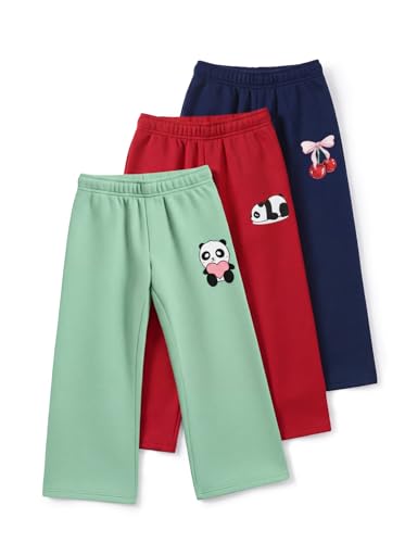 Image of HELLCAT Printed Track Pants for Girls | Blended Cotton Feel Lower | Night Pants & Track Pant Pants | Sizes 3-16 Years | Pack of 3
