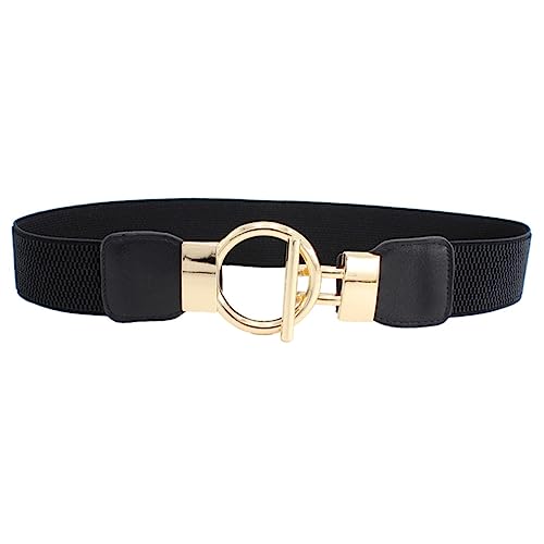 2pcs Women Wide Elastic Waist Belt Round Buckle Stretchy Cinch Belt for and Outfits Accessory for Fashion Enthusiasts4