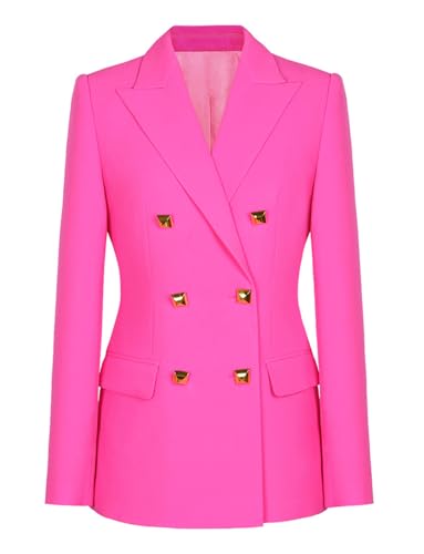 Blazer de smoking pour femme veste de costume croisée chic à revers en pointe