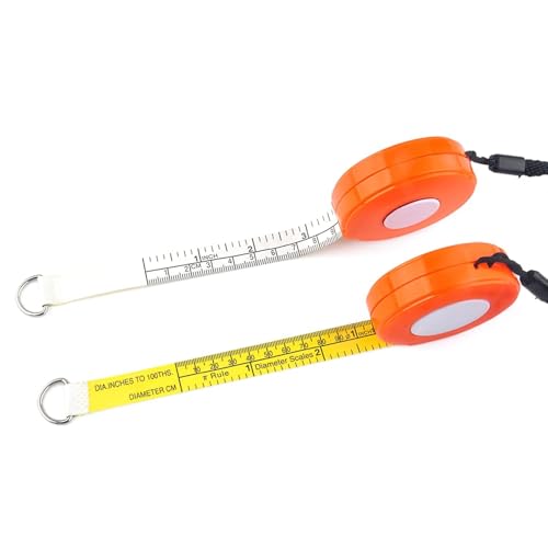 Pi Diameter Circumference Tape Measure - Imperial & Metric 124in/315cm Locking Push-Button