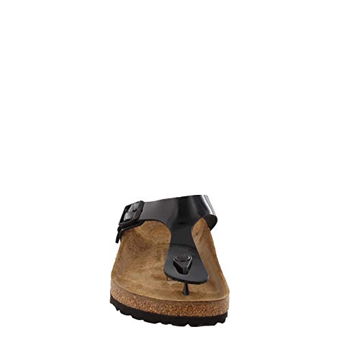 Birkenstock Women's Gizeh Thong Sandal, Black Patent, 38 M EU/7-7.5 B(M) US3