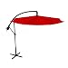 COBANA 10' Offset Hanging Patio Umbrella Freestanding Outdoor Parasol Adjustable Market Umbrella, 250g/sqm Polyester, Red