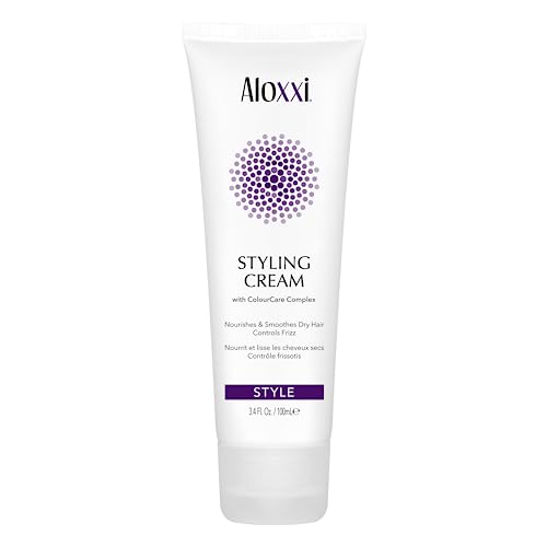 ALOXXI Ultra Hydrating Hair Styling Cream - Smoothing Styling Cream with Kokum Butter & Buriti Oil - Safe for Color Treated Hair - Hydrating Cream for Thick Body, Texture & Shiny Hair, 3.4 Fl Oz