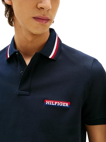 Tommy Hilfiger Men's Short Sleeve Casual Polo Shirts in Regular Fit with Stretch and Collar Designs2