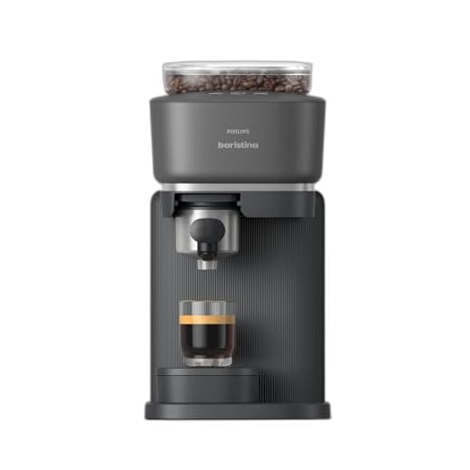 Philips Baristina Espresso Machine, Grind, Tamp & Brew Coffee Beans in One Swipe, Compact, 16 Bar Pump Pressure, Automatic Grinder, Black with Black Portafilter (BAR300/60)