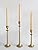 Iron Taper Candle Holder - Set of 3 Decorative Candle Stand - Candlestick Holder for Wedding, Dinning, Party - Antique Brass