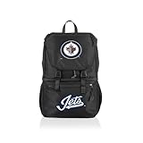 PICNIC TIME NHL Winnipeg Jets Tarana Backpack Coole Made with Recycled Materiar, Soft Cooler Backpack, Upcycled Cooler Bag, (Carbon Black)