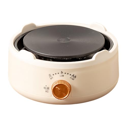Hornillo Eléctrico Portátil - 500W 2 Niveles (250W/500W), 15x7cm Hervidor Té/Café | Estufa Camping, Calentador Pequeño Para Viaje/Picnic