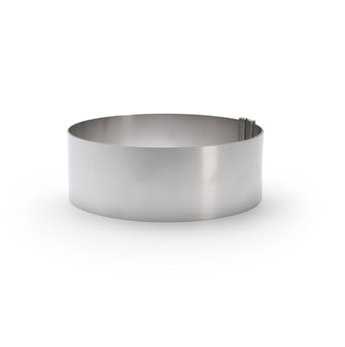 DE BUYER 3040.02 Stainless Steel Extendable Circle Diameter 18 to 36 cm Height 6.5 cm, Grey, 7'' To 14'' Ht 2½'' (Pack of 1) - Image 2