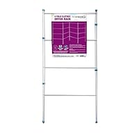 4 Fold Clothes Airer Laundry Drying Rack - Indoor & Outdoor Use | Concertina Dryer Horse Baby Kids Patio | Flat Foldable Towel Washing Line, Non Slip Feet, Space Saving | H 110 X W 207 Cm