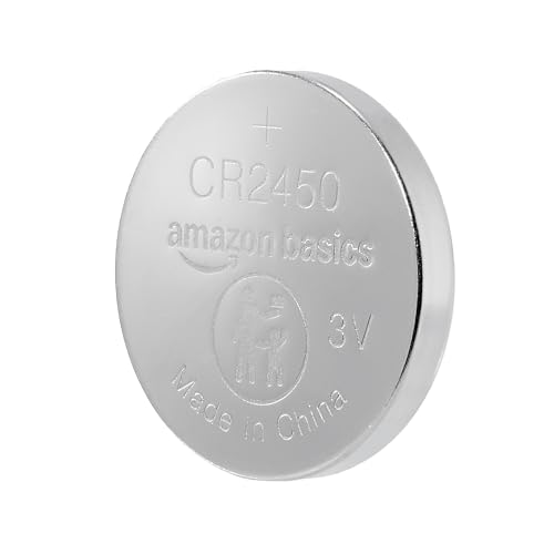 Amazon Basics CR2450 Lithium-Knopfzellenbatterie, Langlebige Leistung, frei von Quecksilber, 3 V, kindersichere Verpackung (zum Öffnen Schere verwenden), 6er-Pack 3