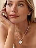U7 Collana Donna Medaglione Portafoto Cuore Rosa Fiore Ciondolo Portafoto + Catena Regolabile Acciaio Inossidabile Collana Donna Cuore Apribile Argento Regalo per Natale Compleanno #1