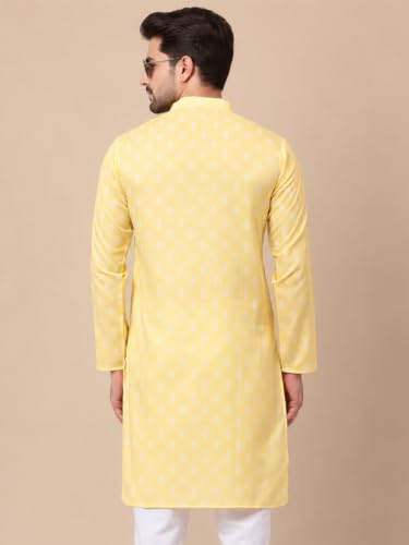 Image of Jompers Men's Cotton Floral Printed Kurtas