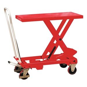 Scissor Lift Cart, 1100 lb., Steel, Fixed