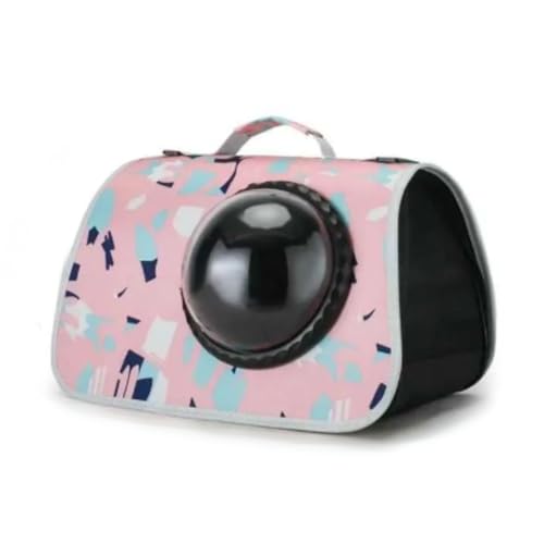 Image of Cat Backpack Carrier Expandable Pet Carrier Backpack for Small Medium Cats Fit Up to 18 Lbs, Foldable Puppy Backpack Carrier for Travel, Hiking (Design Pink, 20Lx27Hx38W)