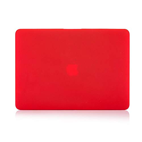 Ruban Case For Macbook Retina Pro 15 Inch A1398 (2015-2012) , Plastic Smooth Matte Hard Case Shell With Tpu Keyboard Cover, Red #TOP2