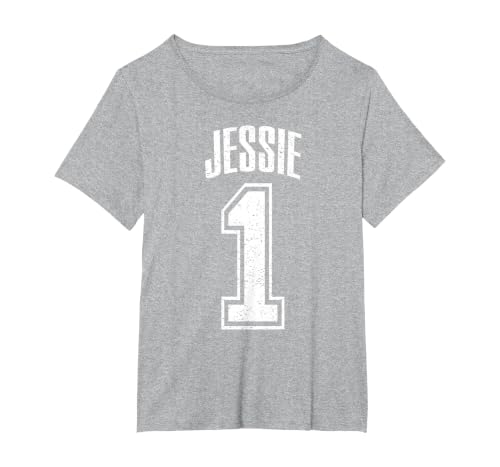 Jessie 1 Fan Sports Graphic Men Women T-Shirt, Women's Plus, Heather Grey, 1X