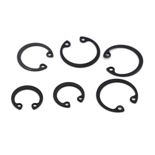 KSeSii Anello di sicurezza M8~M50 C Clip Anello di ritenzione a scatto for foro Nero 65 Rondella in acciaio al manganese Anello di tenuta interno Anello di sicurezza for albero(M40 10pcs)