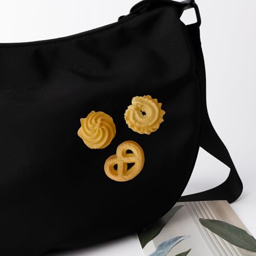 4pcs Cookie Brooches Set - Imitation Biscuit Lapel Pins, Cute Cartoon Dessert Badges for Backpacks/Clothing/Hats, Baking-Themed Jewelry Accessories for Cookie Enthusiasts Gourmet Collectibles4