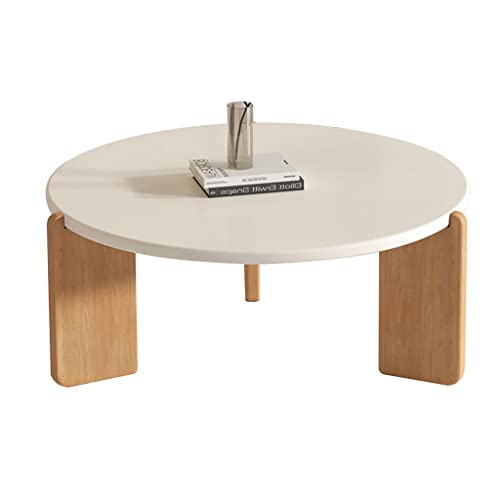 Table basse ronde bois massif table chevet chambre salon