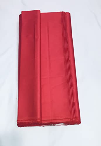 Image of BKRKJ Women's Cotton Silk Unstitched Fabric by Meter for Sewing Suit Salwar Chudidar Patiyala Shirt Kameez Blouse Kurta Pyjama Pathani jam Glace (3 Meter, Dark Carrot,Gajri)