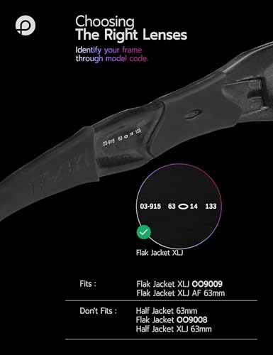 Image of Replacement Lenses & Rubber Kits for Oakley Flak Jacket XLJ OO9009 63mm - Precision Fit, UV Block, Impact Resistant