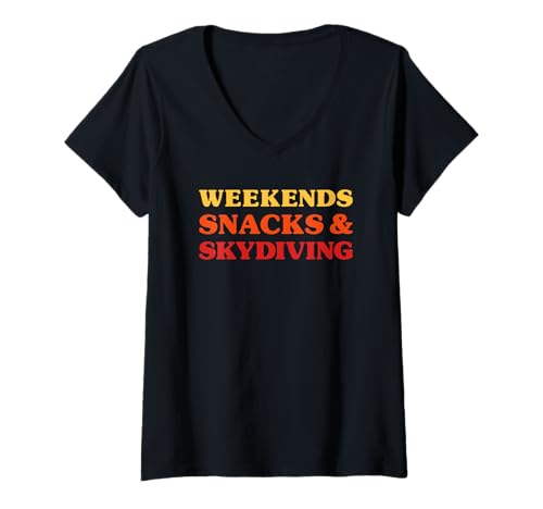 Womens Skydiving for Men Skydiving for Women I Love Skydiving V-Neck T-Shirt