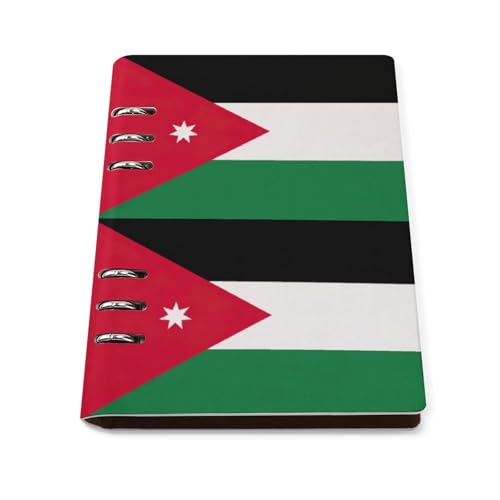 Carnet A5 drapeau jordanien organiseur quotidien cuir rechargeable