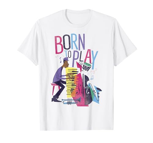T-shirt Soul Joe Born To Play top imprimé coton graphique pour fan de cinéma d'animation