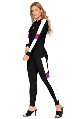 Bahob® Women’s Sportswear Set, 2 Piece Women Track Suit Hoodie and Stretch Legging Ladies Gym Wear Tracksuits Activewear Set S to XL - Image 6